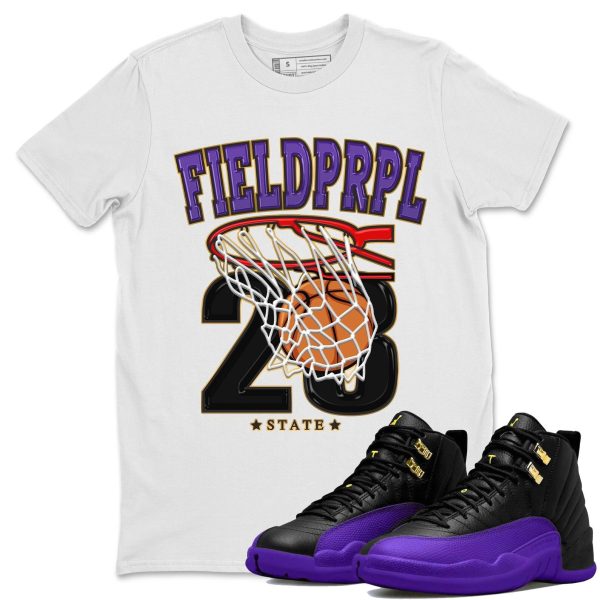 Basketball Unisex Crew Neck T-Shirt - Sneaker Shirt To Match 12s Field Purple Jezsport.com