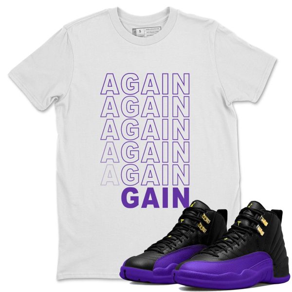 Again Gain Unisex Crew Neck T-Shirt - Sneaker Shirt To Match 12s Field Purple Jezsport.com