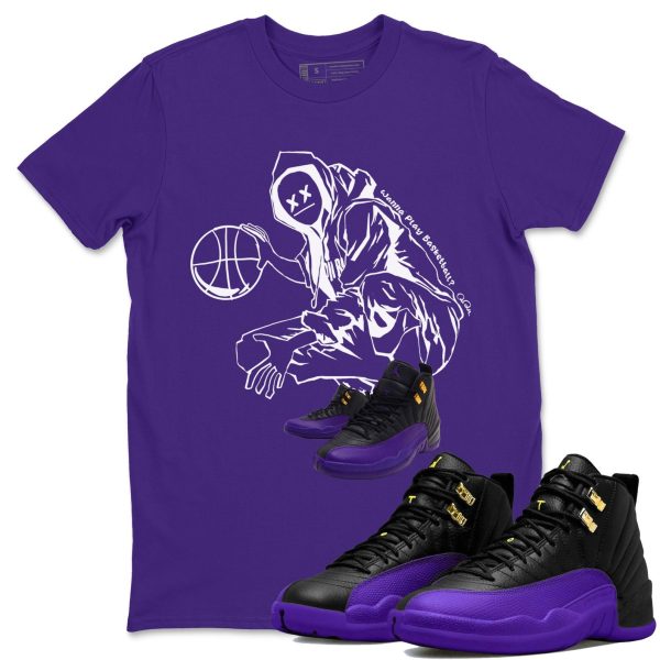 Wanna Play Basketball Unisex Crew Neck T-Shirt - Sneaker Shirt To Match 12s Field Purple Jezsport.com