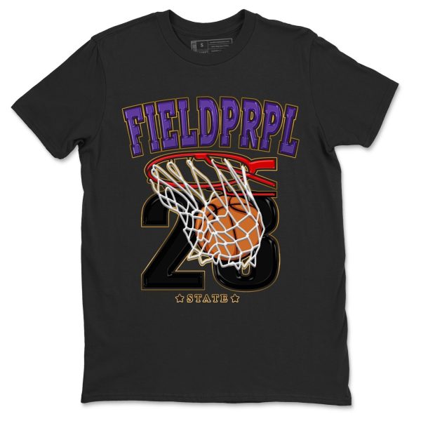 Basketball Unisex Crew Neck T-Shirt - Sneaker Shirt To Match 12s Field Purple Jezsport.com