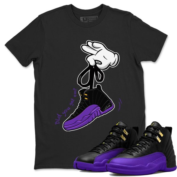 Cartoon Hands Unisex Crew Neck T-Shirt - Sneaker Shirt To Match 12s Field Purple Jezsport.com