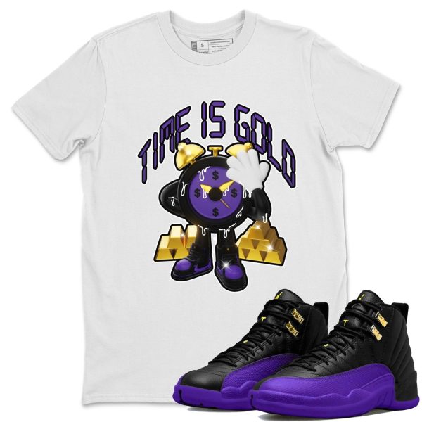 Time Is Gold Unisex Crew Neck T-Shirt - Sneaker Shirt To Match 12s Field Purple Jezsport.com