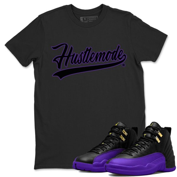 Hustle Mode Unisex T-Shirt - Sneaker Shirt To Match 12s Field Purple Jezsport.com