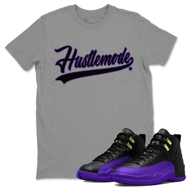 Hustle Mode Unisex T-Shirt - Sneaker Shirt To Match 12s Field Purple Jezsport.com