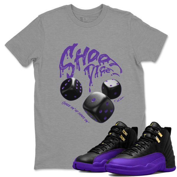 Shoot Dice Unisex T-Shirt - Sneaker Shirt To Match 12s Field Purple Jezsport.com