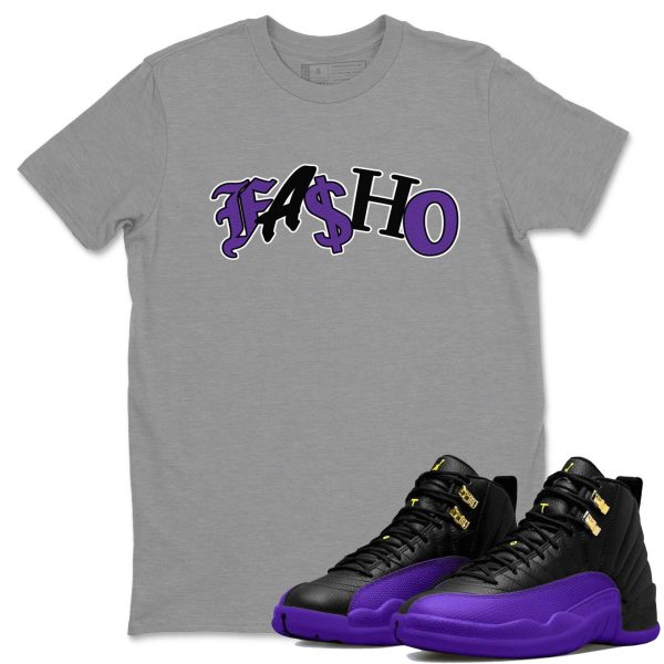 Fasho Unisex T-Shirt - Sneaker Shirt To Match 12s Field Purple Jezsport.com