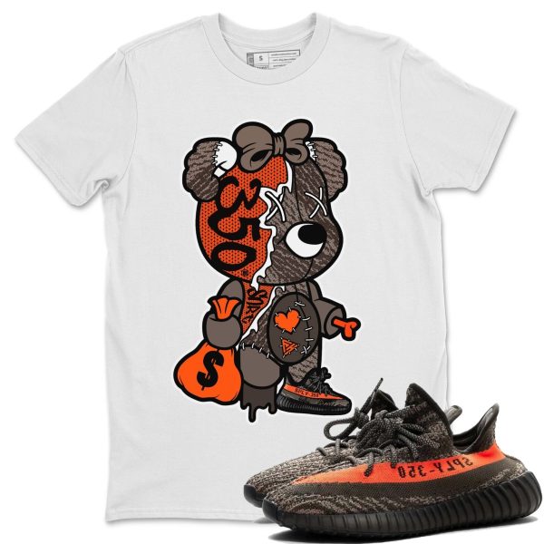 Stitched Hustle Bear Unisex Crew Neck T-Shirt - Sneaker Shirt To Match Yeezys 350 Carbon Beluga Jezsport.com