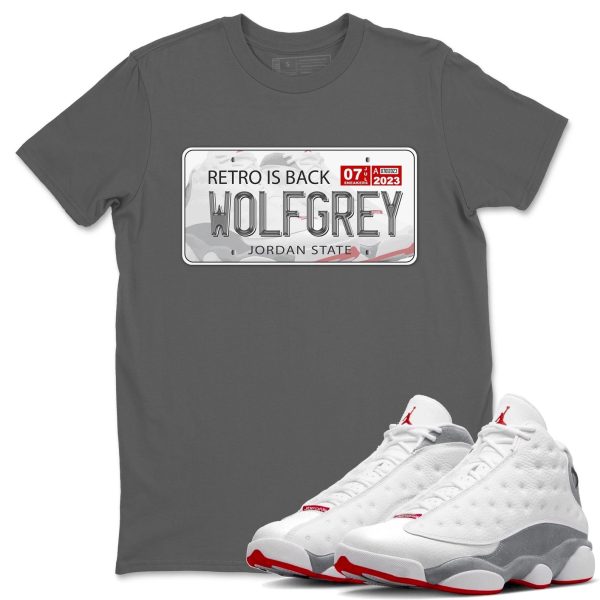 Plate Unisex T-Shirt - Sneaker Shirt To Match 13s Wolf Grey Jezsport.com