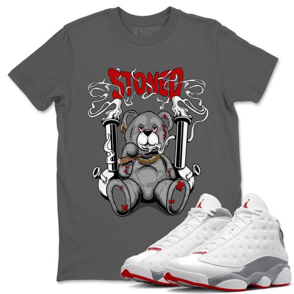 Stoned Bear Unisex T-Shirt - Sneaker Shirt To Match 13s Wolf Grey Jezsport.com