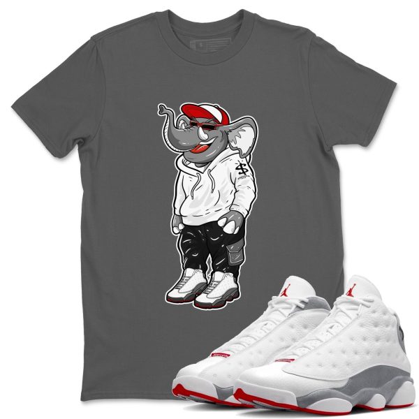 Sneakerhead Elephant Unisex T-Shirt - Sneaker Shirt To Match 13s Wolf Grey Jezsport.com