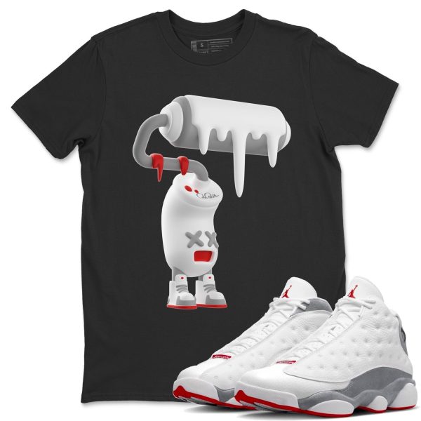 3D Paint Roller Unisex T-Shirt - Sneaker Shirt To Match 13s Wolf Grey Jezsport.com