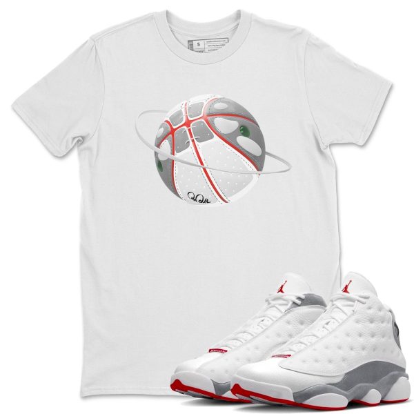 Basketball Planet Unisex T-Shirt - Sneaker Shirt To Match 13s Wolf Grey Jezsport.com