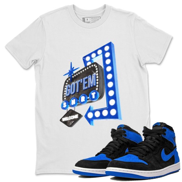 Retro Neon Sign Unisex T-Shirt - Sneaker Shirt To Match 1s Royal Reimagined Jezsport.com