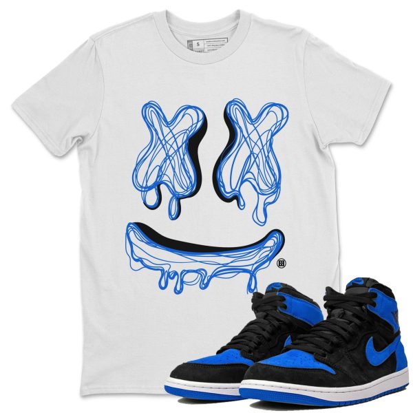 Smile Doodle Unisex T-Shirt - Sneaker Shirt To Match 1s Royal Reimagined Jezsport.com