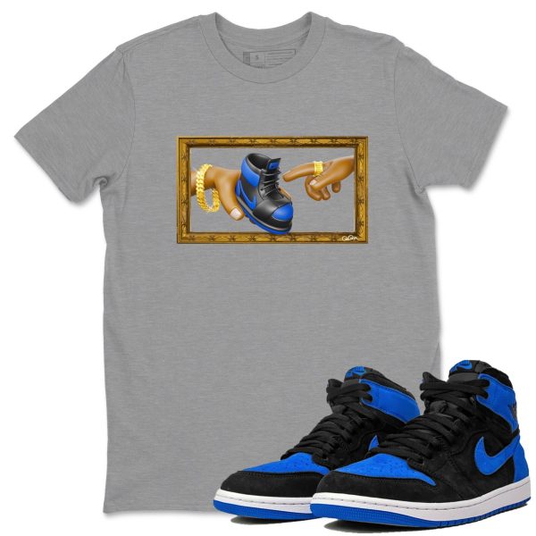 The Creation of Adam Unisex T-Shirt - Sneaker Shirt To Match 1s Royal Reimagined Jezsport.com