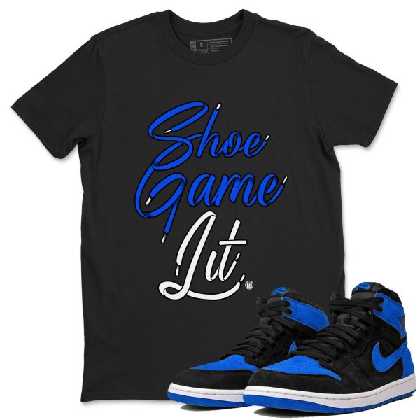 Shoe Game Lit Shoe Lace Unisex T-Shirt - Sneaker Shirt To Match 1s Royal Reimagined Jezsport.com