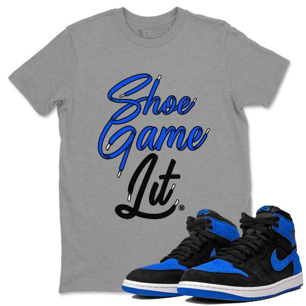 Shoe Game Lit Shoe Lace Unisex T-Shirt - Sneaker Shirt To Match 1s Royal Reimagined Jezsport.com