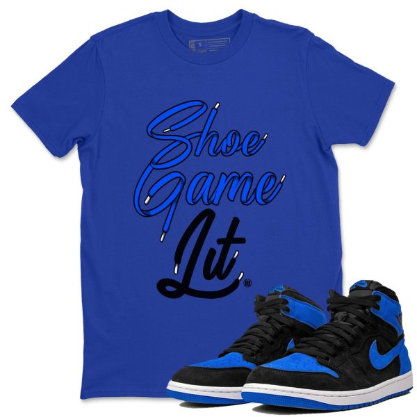 Shoe Game Lit Shoe Lace Unisex T-Shirt - Sneaker Shirt To Match 1s Royal Reimagined Jezsport.com