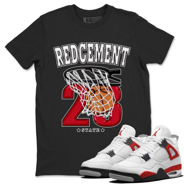 Basketball - Sneaker Shirt To Match 4s Red Cement Jezsport.com