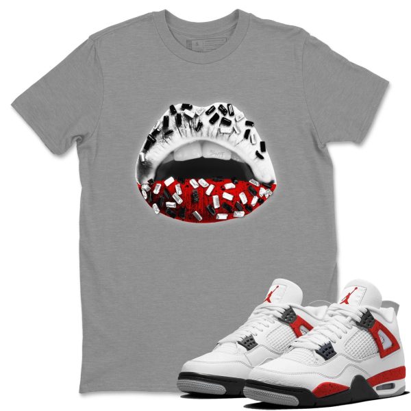 Lips Jewel - Sneaker Shirt To Match 4s Red Cement Jezsport.com