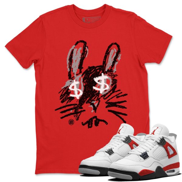 Crayon Bunny - Sneaker Shirt To Match 4s Red Cement Jezsport.com