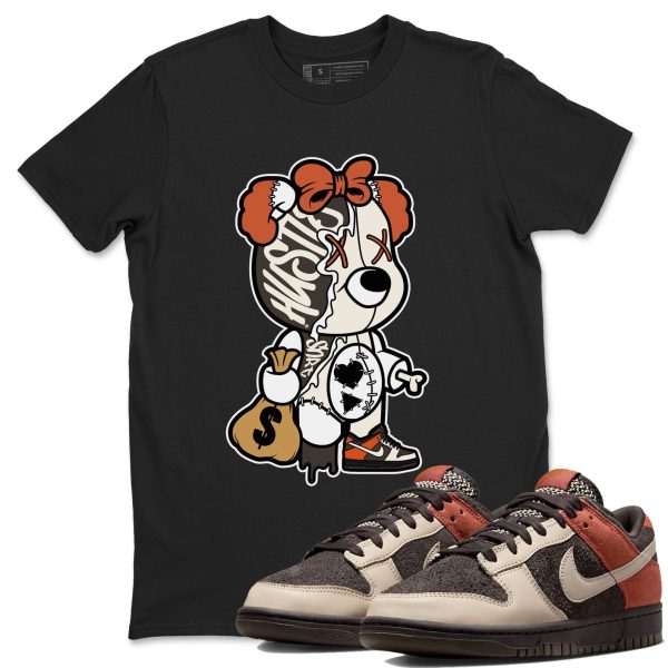 Stitched Hustle Bear - Sneaker Shirt To Match Dunks Red Panda Jezsport.com