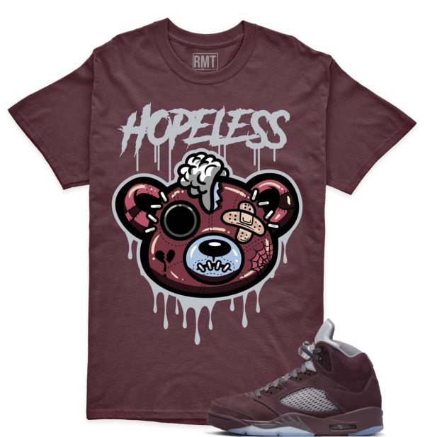 Burgundy 5s Matching shirts, Hopeless Shirt Matching Jordan 5 Burgundy Jezsport.com