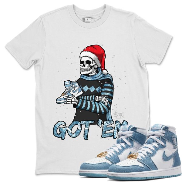 Skull Got Em - Sneaker Shirt To Match 1s Denim Jezsport.com