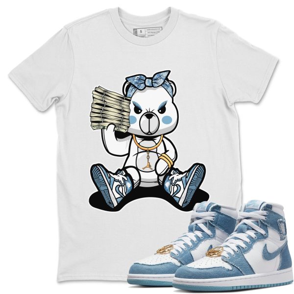 Bad Baby Bear Unisex Casual T-Shirt - Sneaker T-Shirt To Match 1s Denim Jezsport.com