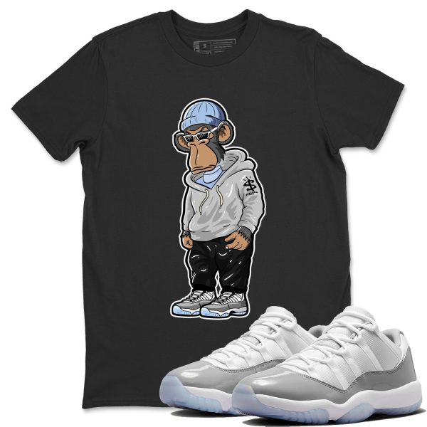 Sneakerhead Monkey Unisex Casual T-Shirt - Sneaker T-Shirt To Match 11s White Cement Jezsport.com