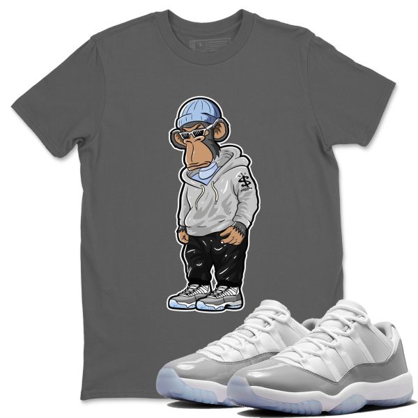 Sneakerhead Monkey Unisex Casual T-Shirt - Sneaker T-Shirt To Match 11s White Cement Jezsport.com