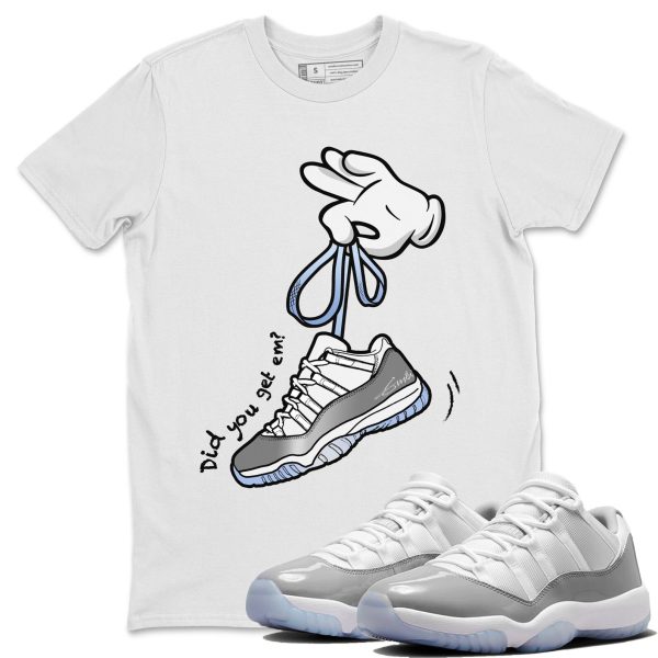 Cartoon Hands Unisex Casual T-Shirt - Sneaker T-Shirt To Match 11s White Cement Jezsport.com