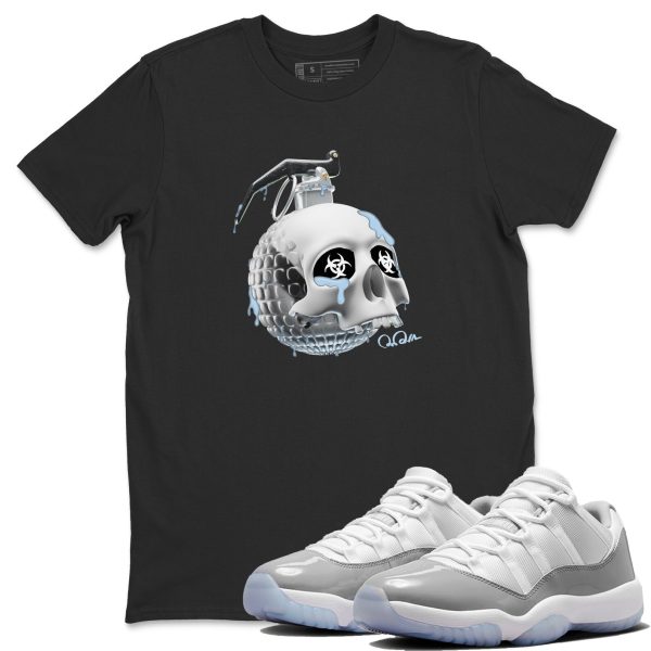 Skull Bomb Unisex Casual T-Shirt - Sneaker T-Shirt To Match 11s White Cement Jezsport.com