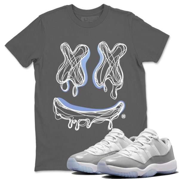 Smile Doodle Unisex Casual T-Shirt - Sneaker T-Shirt To Match 11s White Cement Jezsport.com