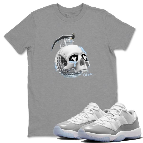 Skull Bomb Unisex Casual T-Shirt - Sneaker T-Shirt To Match 11s White Cement Jezsport.com