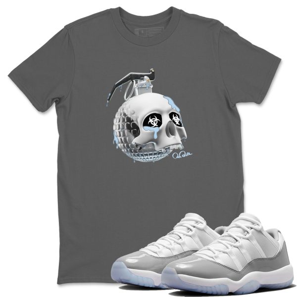 Skull Bomb Unisex Casual T-Shirt - Sneaker T-Shirt To Match 11s White Cement Jezsport.com