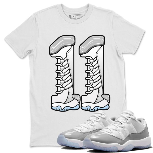 Number 11 Unisex Casual T-Shirt - Sneaker T-Shirt To Match 11s White Cement Jezsport.com