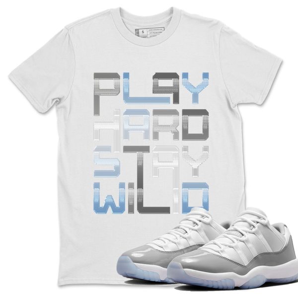 Play Hard Unisex Casual T-Shirt - Sneaker T-Shirt To Match 11s White Cement Jezsport.com