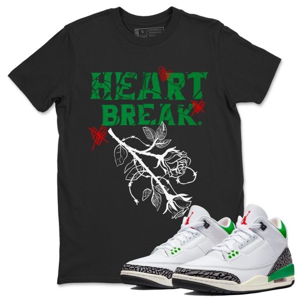 Heart Break Unisex Short Sleeve T-Shirt - Shirt To Match 3s Lucky Green Jezsport.com