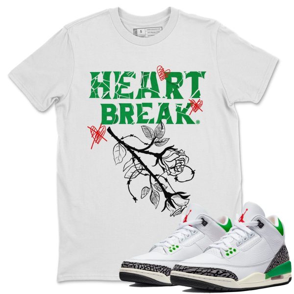 Heart Break Unisex Short Sleeve T-Shirt - Shirt To Match 3s Lucky Green Jezsport.com