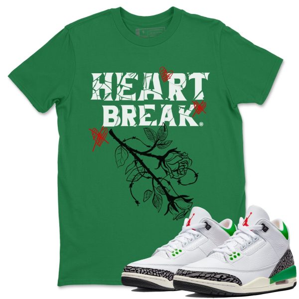 Heart Break Unisex Short Sleeve T-Shirt - Shirt To Match 3s Lucky Green Jezsport.com