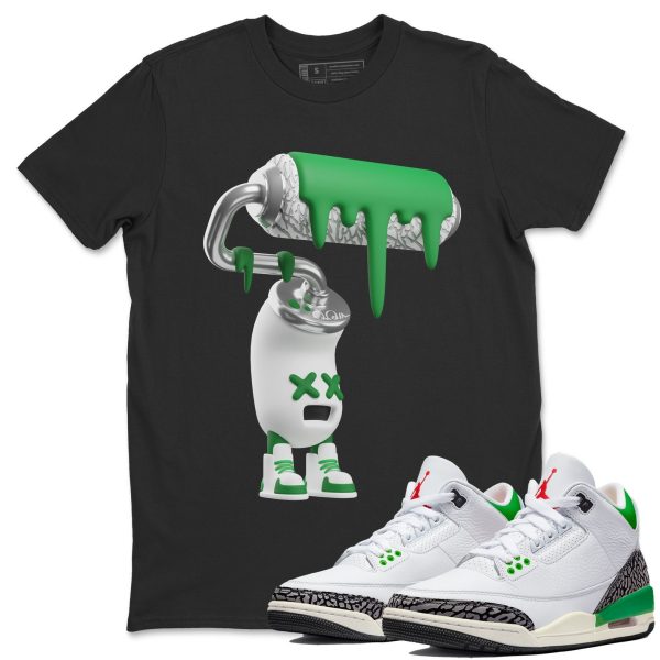 3D Paint Roller Unisex Short Sleeve T-Shirt - Shirt To Match 3s Lucky Green Jezsport.com