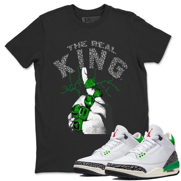 The Real King Unisex Short Sleeve T-Shirt - Shirt To Match 3s Lucky Green Jezsport.com