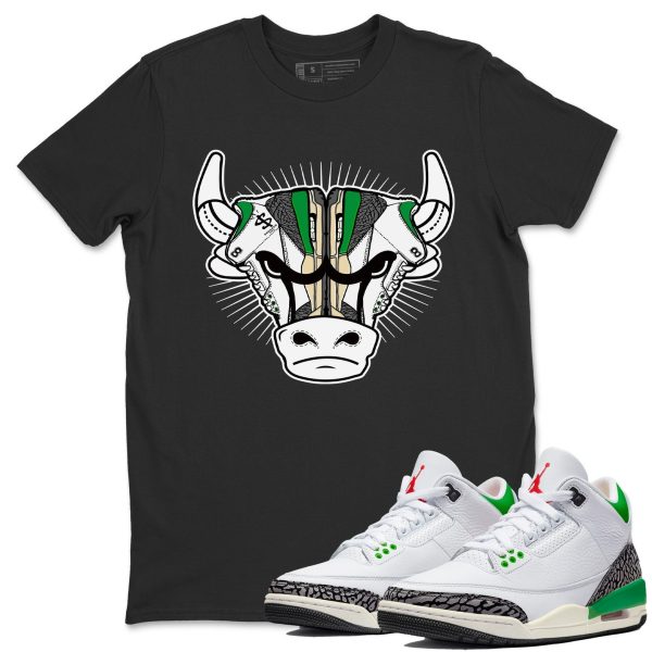 Sneaker Bull Head Unisex Short Sleeve T-Shirt - Shirt To Match 3s Lucky Green Jezsport.com