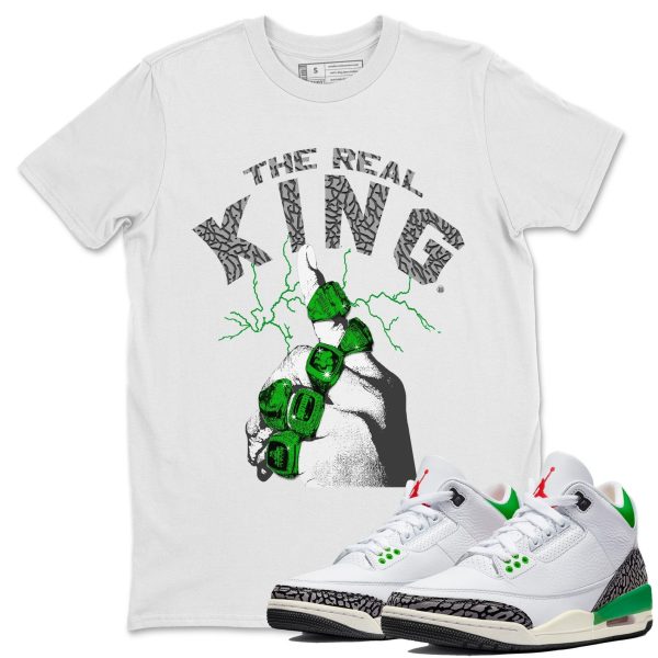 The Real King Unisex Short Sleeve T-Shirt - Shirt To Match 3s Lucky Green Jezsport.com