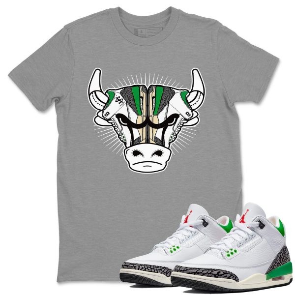 Sneaker Bull Head Unisex Short Sleeve T-Shirt - Shirt To Match 3s Lucky Green Jezsport.com