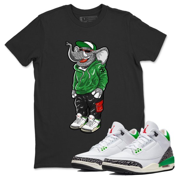 Sneakerhead Elephant Unisex Short Sleeve T-Shirt - Shirt To Match 3s Lucky Green Jezsport.com