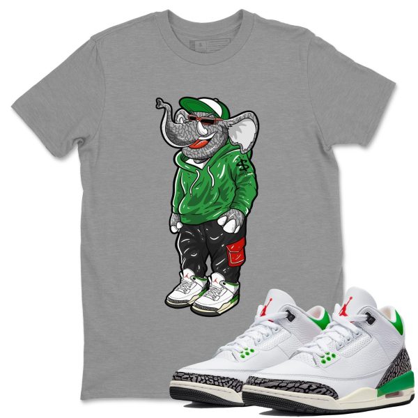 Sneakerhead Elephant Unisex Short Sleeve T-Shirt - Shirt To Match 3s Lucky Green Jezsport.com