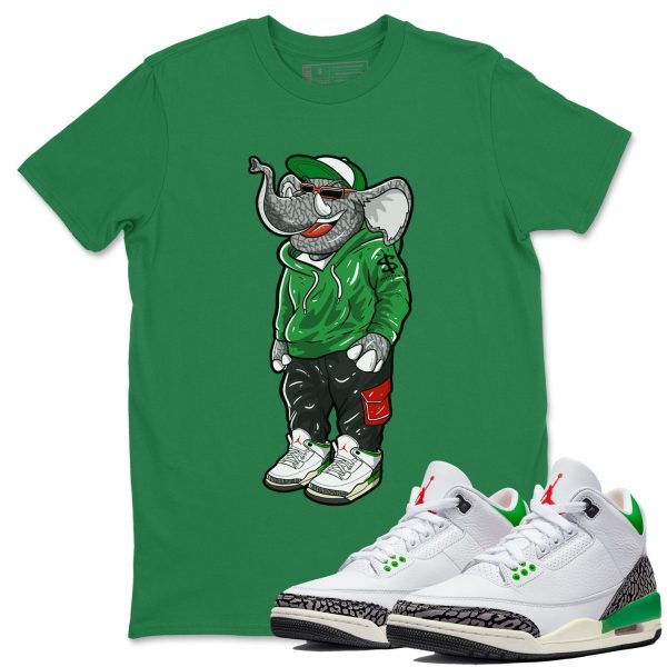 Sneakerhead Elephant Unisex Short Sleeve T-Shirt - Shirt To Match 3s Lucky Green Jezsport.com