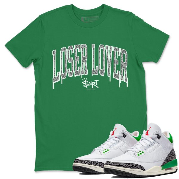 Loser Lover Letter Unisex Short Sleeve T-Shirt - Shirt To Match 3s Lucky Green Jezsport.com